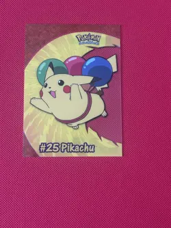 Topps Pokemon TV Animation PIKACHU PC1 Clear Card Series 2 2000 NM w protector - Image 1