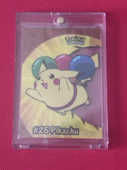Topps Pokemon TV Animation PIKACHU PC1 Clear Card Series 2 2000 NM w protector - Image 2