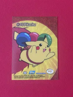 Topps Pokemon TV Animation PIKACHU PC1 Clear Card Series 2 2000 NM w protector - Image 3