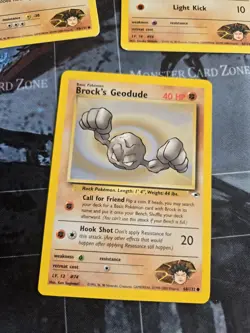 Brock's Gym Heroes 3 Card Lot Mankey, Rhyhorn, Geodude Pokemon - Image 5
