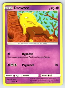 Drowzee 71/214 2019 S&M Unbroken Bonds Pokemon Card TCG Non Holo Common - Nm/Vlp - Image 1