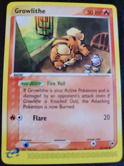Growlithe # 65/100 EX: Sandstorm Set Pokemon TCG Game Trading Cards NM - Image 1