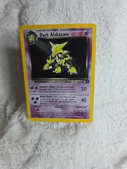 Pokemon Dark Alakazam 1/82 Team Rocket Holo Rare 2000 WOTC 60 HP Vintage Card - Image 1