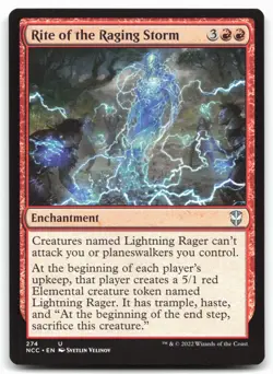 MTG Rite of the Raging Storm U Commander: Streets of New Capenna 274 LP - Image 1