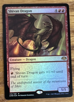 MTG Dominaria Remastered, Shivan Dragon - Foil - Image 1