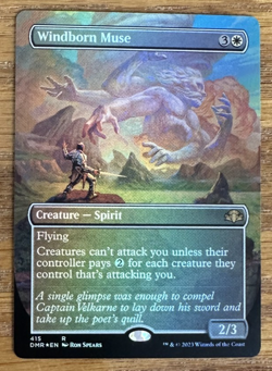 MTG Dominaria Remastered, Windborn Muse - Borderless Foil - Image 1