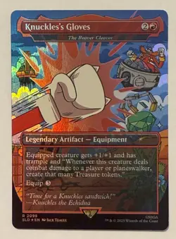 Knuckle's Gloves (The Reaver Cleaver) Borderless Rainbow Foil - Secret Lair MTG - Image 1