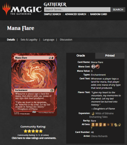 2023 MTG Magic the Gathering Wilds of Eldraine WOE Borderless Foil 46 Mana Flare - Image 3