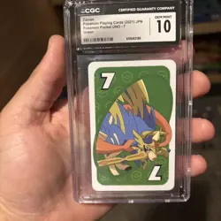 Zacian GREEN Seven Pokemon UNO JAPANESE Card Game Pocket Monsters Back 7 - Image 1