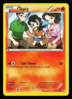 Tepig 25/113 Common Legendary Treasures Pokemon Card - Image 1