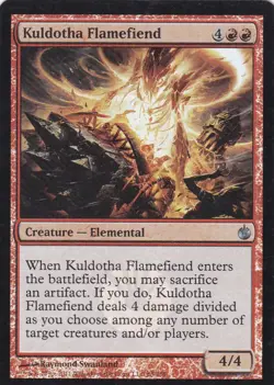 1x Foil - Kuldotha Flamefiend - Magic the Gathering MTG Mirrodin Besieged Foil - Image 1