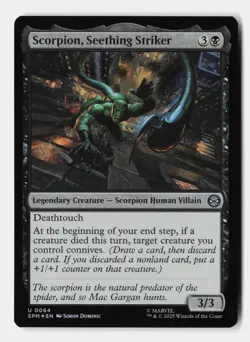 Scorpion, Seething Striker 64 Marvel's Spider-Man Magic: The Gathering Foil NM - Image 1