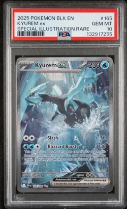 2025 POKEMON BLK EN-BLACK BOLT SPECIAL ILLUSTRATION RARE #165 KYUREM EX PSA 10 - Image 1