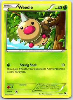 Weedle 1/39 Kalos Starter Set Pokemon Near Mint - Image 1