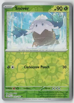 SNOVER 010/193 COMMON PALDEA EVOLVED POKEMON REVERSE HOLO NM/M TAIRA AKITSU - Image 1