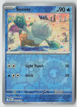 SNOVER 059/182 COMMON DESTINED RIVALS POKEMON REVERSE HOLO NM/M TOMOKAZU KOMIYA - Image 1