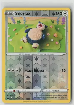 SNORLAX 109/159 RARE CROWN ZENITH POKEMON REVERSE HOLO NM/M ASAKO ITO - Image 1