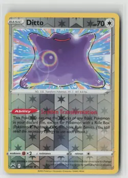 DITTO 107/159 HOLO RARE CROWN ZENITH POKEMON REVERSE HOLO NM/M KIYOTAKA OSHIYAMA - Image 1