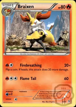 Braixen 9/39 Kalos Starter Set Pokemon NM/M - Image 3