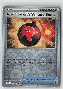 TEAM ROCKET'S VENTURE BOMB 179/182 DESTINED RIVALS POKEMON REVERSE HOLO NM - Image 1
