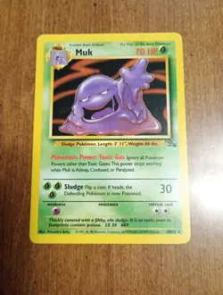 1999 Pokemon Fossil - MUK - 28/62 - 1st Edition Rare - LP/Excellent. - Image 1