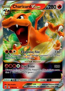 Charizard VSTAR Ultra Rare SWSH09: Brilliant Stars 018/172 NM Pokemon - Image 1