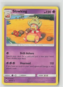 SLOWKING 48/147 RARE BURNING SHADOWS POKEMON NM/M ERI YAMAKI - Image 1