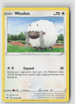 WOOLOO 152/202 COMMON SWORD & SHIELD POKEMON NM/M MITSUHIRO ARITA - Image 1