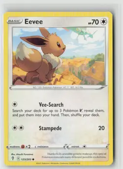 EEVEE 125/203 COMMON EVOLVING SKIES POKEMON NM/M ATSUSHI FURUSAWA - Image 1