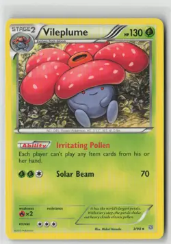 VILEPLUME 3/98 RARE ANCIENT ORIGINS POKEMON NM/M MIDORI HARADA - Image 1