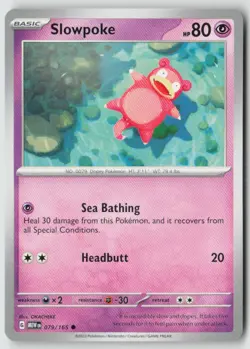 SLOWPOKE 079/165 COMMON 151 POKEMON NM/M OKACHEKE - Image 1