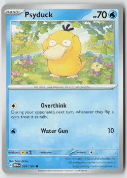PSYDUCK 054/165 COMMON 151 POKEMON NM/M TAIRA AKITSU - Image 1