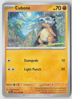 CUBONE 076/159 COMMON JOURNEY TOGETHER POKEMON NM/M MUGI HAMADA - Image 1