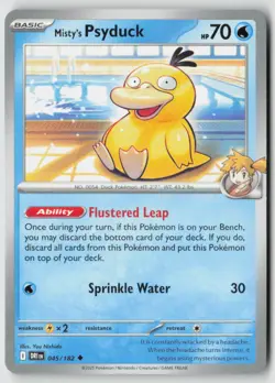 MISTY'S PSYDUCK 045/182 UNCOMMON DESTINED RIVALS POKEMON NM/M YUU NISHIDA - Image 1