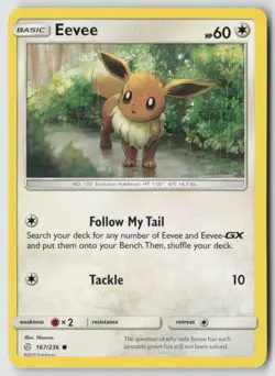 EEVEE 167/236 COMMON COSMIC ECLIPSE POKEMON NM/M HASUNO - Image 1