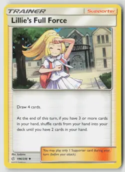 LILLIE'S FULL FORCE 196/236 UNCOMMON COSMIC ECLIPSE POKEMON NM/M KODAMA - Image 1