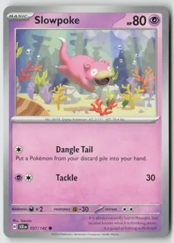 SLOWPOKE 57/142 COMMON STELLAR CROWN POKEMON NM/M TEEZIRO - Image 1