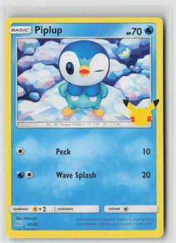 PIPLUP 020/025 PROMO MCDONALD'S 25TH ANNIVERSARY PROMOS POKEMON NM/M SHIBUZOH. - Image 1