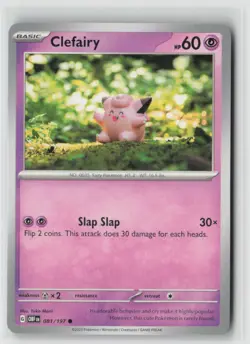 CLEFAIRY 081/197 COMMON OBSIDIAN FLAMES POKEMON NM/M YUKA MORII - Image 1