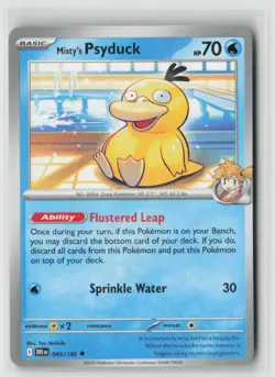 MISTY'S PSYDUCK 045/182 UNCOMMON DESTINED RIVALS POKEMON NM/M YUU NISHIDA - Image 1