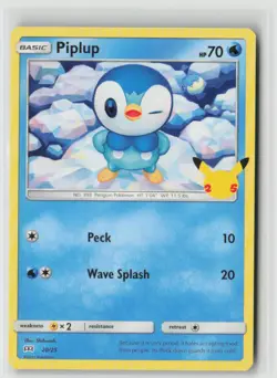 PIPLUP 020/025 PROMO MCDONALD'S 25TH ANNIVERSARY PROMOS POKEMON NM/M SHIBUZOH. - Image 1