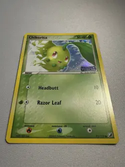 Pokemon TCG - Chikorita (51/115) Stamped EX Unseen Forces - Reverse Holo - NM - Image 3