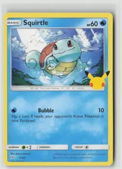 SQUIRTLE 017/025 MCDONALD'S 25TH ANNIVERSARY PROMOS POKEMON NM/M TETSUYA KOIZUMI - Image 1