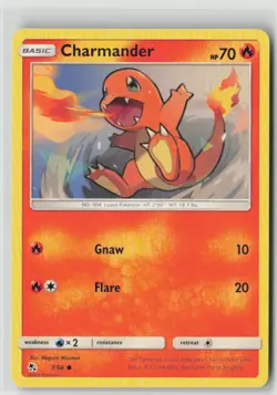 CHARMANDER 7/68 COMMON HIDDEN FATES POKEMON NM/M MEGUMI MIZUTANI - Image 1