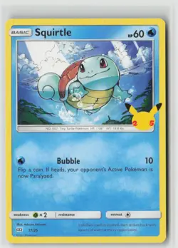 SQUIRTLE 017/025 PROMO MCDONALD'S 25TH ANNIVERSARY PROMOS POKEMON NM/M - Image 1