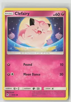 CLEFAIRY 39/68 COMMON HIDDEN FATES POKEMON NM/M - Image 1