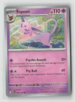 ESPEON 086/197 UNCOMMON OBSIDIAN FLAMES POKEMON NM/M - Image 1