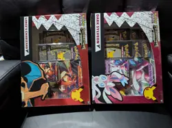 Pokemon Celebrations Lance's Charizard Dark Sylveon V Collection Box Bundle Seal - Image 1