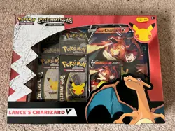 Pokemon TCG Celebrations Lance's Charizard V and Dark Sylveon V Collection Box - Image 3