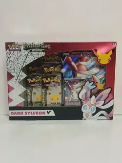 New Sealed Pokemon 25th Anniversary Celebrations Dark Sylveon V Collection Box - Image 1